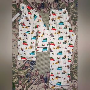 Bedhead pajama set organic cotton stretchable Women's 1X festive all over print